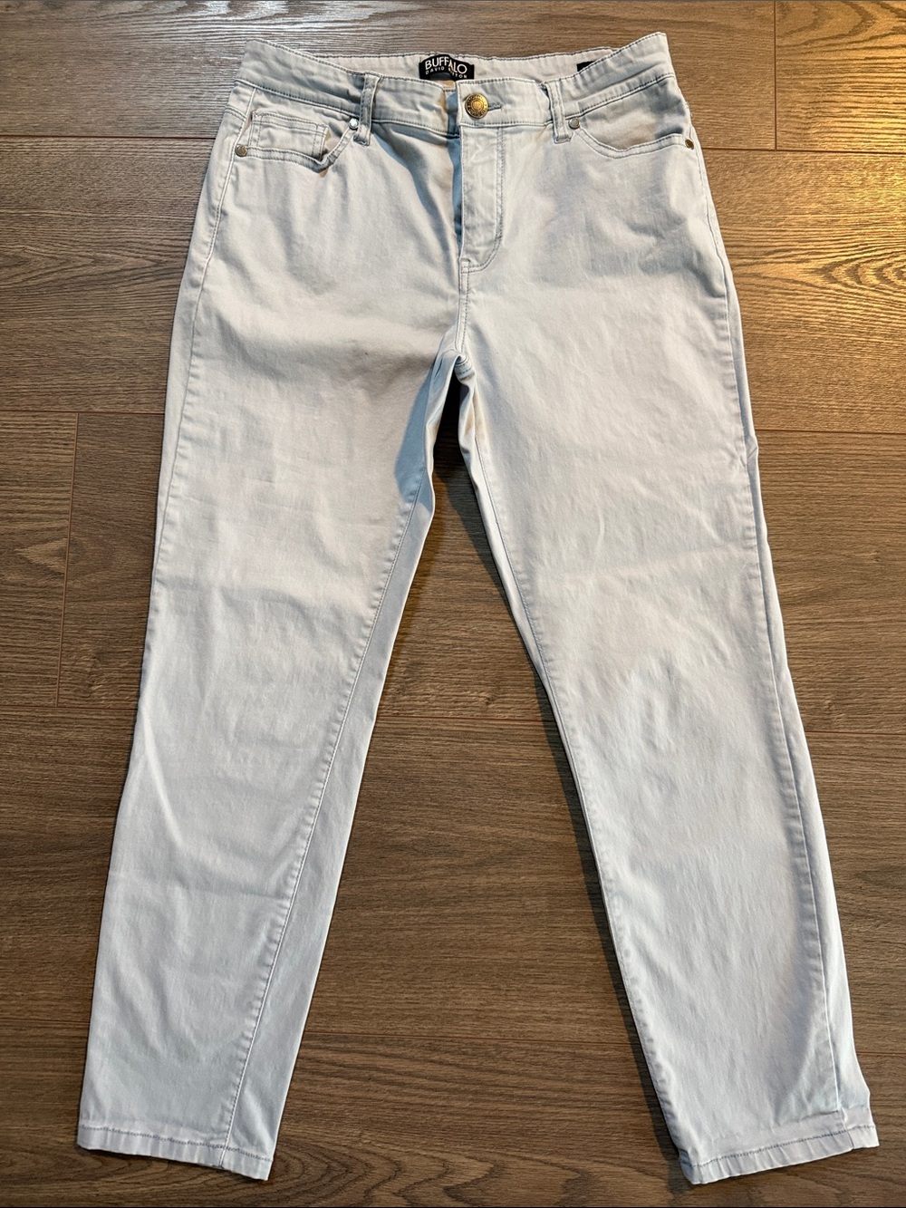 Buffalo David Bitton Womens Mid Rise Stretch Skinny Light Blue Pants SZ 10 NWOT
